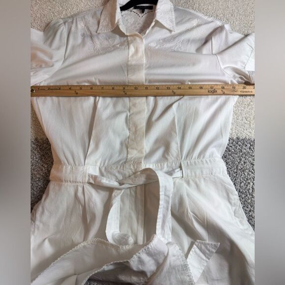 Rag & Bone Romper Womens Size 2 Surplus Cotton Surplus Belted white embroidered - Picture 11 of 15